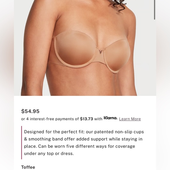 New VS Bare Illusions Lightly Lined Smooth Uplift Strapless Multi Way Bra - Picture 6 of 7